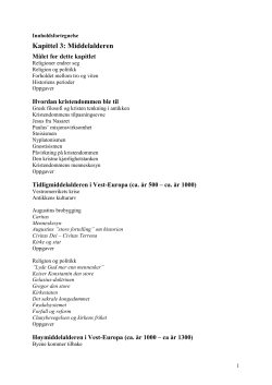 Middelalderen - Historie og filosofi