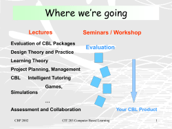 Lectures Evaluation of CBL Packages Design Theory and Practice