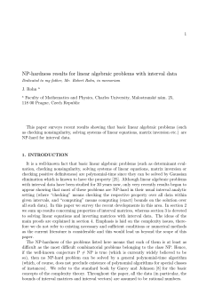 NP-hardness results for linear algebraic problems