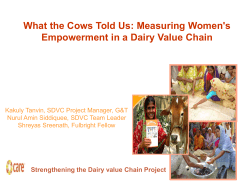 Strengthening the Dairy Value Chain in Bangladesh Semi