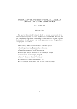 RATIONALITY PROPERTIES OF LINEAR ALGEBRAIC GROUPS