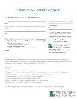 Pledge Card Suggested Wording
