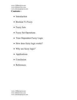 Fuzzy Sets - Ingineeri.com