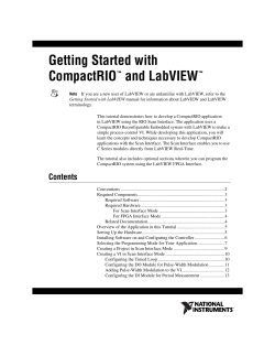 Getting Started with CompactRIO and LabVIEW