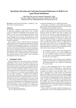 Specifying, Detecting and Analysing Emergent Behaviours in Multi