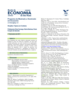 T&oacute;picos em Contratos - FGV-EESP