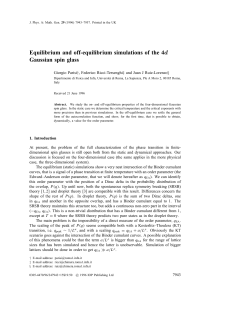 Equilibrium and off-equilibrium simulations of the 4d - Chimera