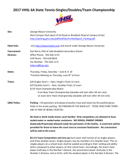 2017 VHSL 6A State Tennis-Singles/Doubles/Team Championship