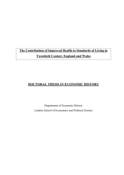 The Contribution of Improved Health to Standards of Living in