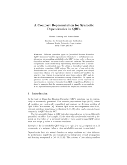 A Compact Representation for Syntactic Dependencies in QBFs
