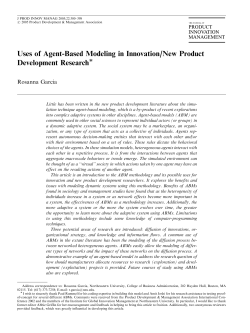 Uses of Agent-Based Modeling in Innovation/New Product