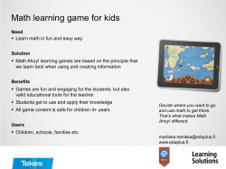 Math learning game for kids - Eduplus