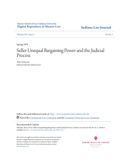 Seller Unequal Bargaining Power and the Judicial Process