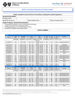 BENEFIT PLAN SELECTION (BPS)