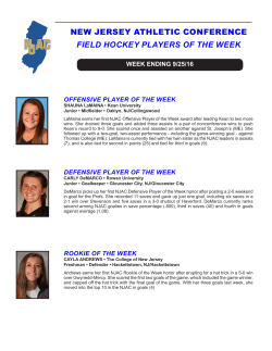 NEW JERSEY ATHLETIC CONFERENCE FIELD HOCKEY
