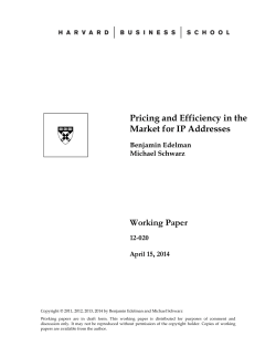 Pricing and Efficiency in the Market for IP Addresses