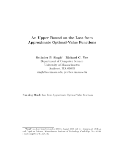 An Upper Bound on the Loss from Approximate Optimal