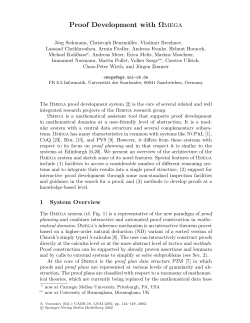 Proof Development with &Omega;mega