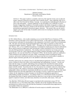 SUSTAINING A CONTROVERSY: THE NON