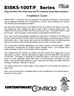 EISK5-100T/F_ Series Plug and Play Fibre Switching Hub for