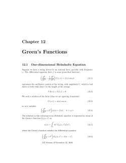 Green`s Functions