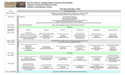 2009Conference Agenda - Saskatchewan Indian Cultural Centre