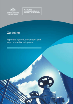 NGER Reporting hydrofluorocarbons and sulphur hexafluoride gases