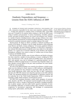 Pandemic Preparedness and Response &mdash; Lessons from the H1N1