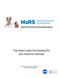 Top-down sales forecasting for pre