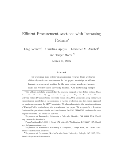 Efficient Procurement Auctions with Increasing Returns