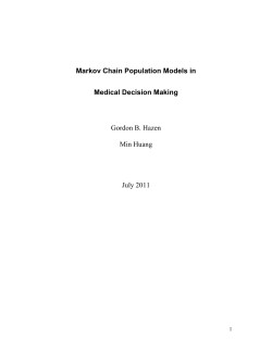 Markov Chain Population Models in