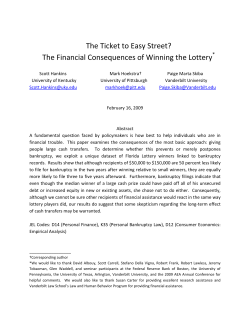 The Financial Consequences of Winning the Lottery