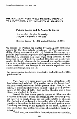 DIFFRACTION WITH WELL-DEFINED PHOTON TRAJECTORIES: A