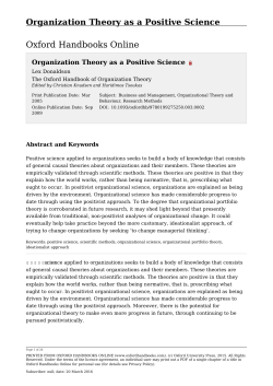 Oxford Handbooks Online
