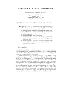 On Dynamic DFS Tree in Directed Graphs - CSE