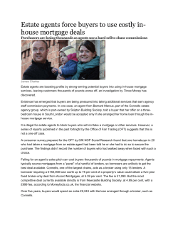 Estate agents force buyers to use costly in- house