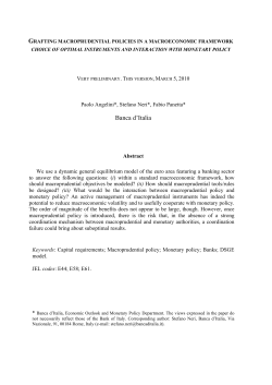 Grafting macroprudential policies in a macroeconomic framework