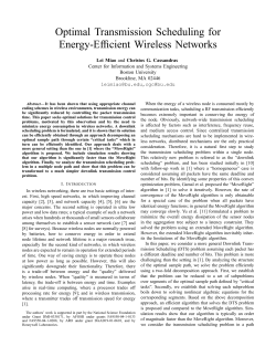 Optimal Transmission Scheduling for Energy