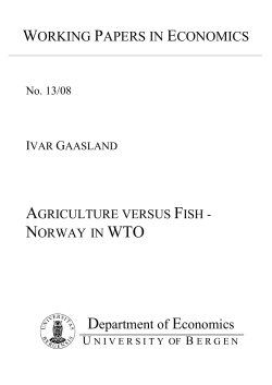 Norway in WTO