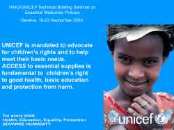 Access UNICEF - WHO archives