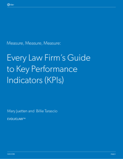 Every Law Firm`s Guide to Key Performance Indicators