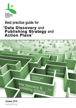 Best Practice Guide for Data Discovery and Publishing Strategy and