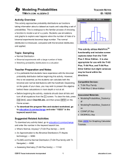 Activity overview - TI Education