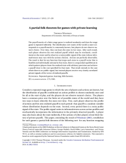 A partial folk theorem for games with private learning