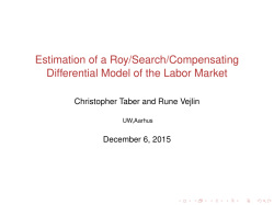 Estimation of a Roy/Search/Compensating Differential Model of the