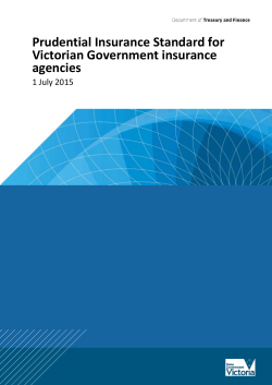 Prudential insurance standards - Department of Treasury and Finance