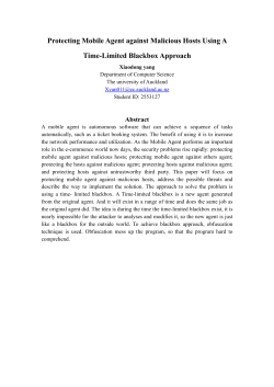 Protecting Mobile Agent against Malicious Hosts Using A Time