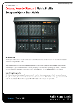CubaseNuendo Standard Matrix Profile
