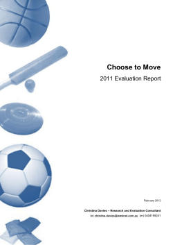 Choose to Move - Healthy Food For All