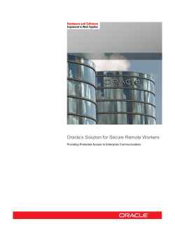 Oracle`s Solution for Secure Remote Workers